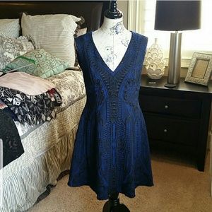 BCBG black and blue cocktail dress
